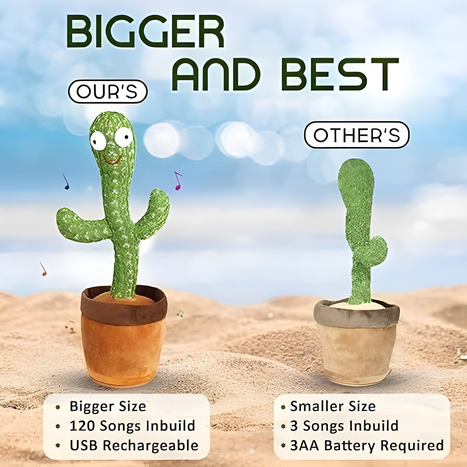 LED Musical Dancing & Mimicry Cactus Toy