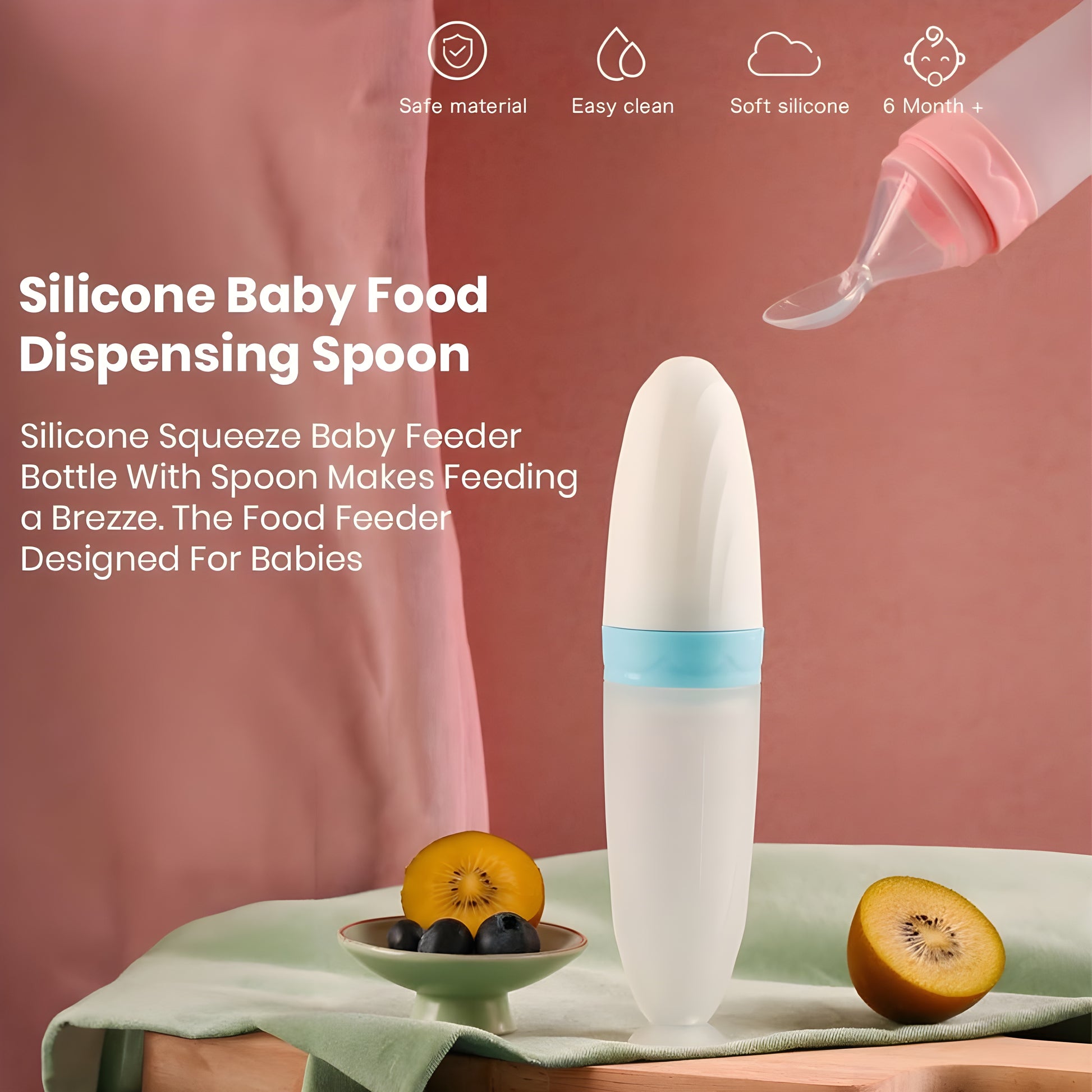 Premium Baby Food Squeeze Feeder Spoon